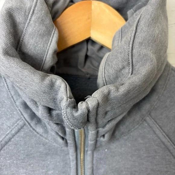 Lululemon Cuddle Up Jacket Heathered Blurred Grey Sparkle - Full Zip High Collar - Picture 4 of 16